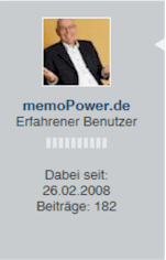 So werden meine Beiträge im foraus-Forum gekennzeichnet.